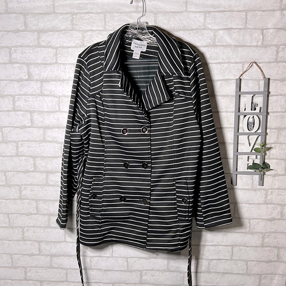 Sabrina Lauren New York belted pea coat size XL